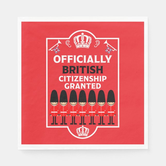British Citizenship Gifts Napkins (Front)