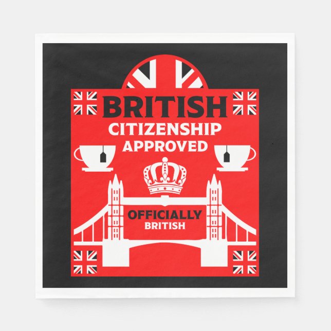British Citizenship Gifts Napkins (Front)