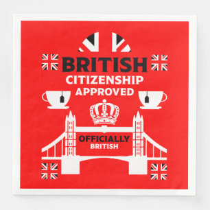 British Citizenship Gifts Paper Dinner Napkins