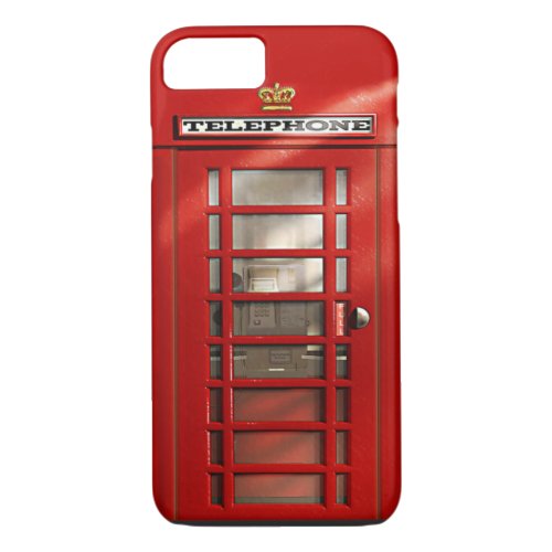 British City of London Red Phone Booth iPhone 8 iPhone 87 Case