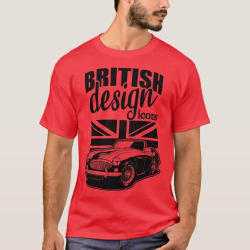 British Classic Car Austin Healey  T_Shirt