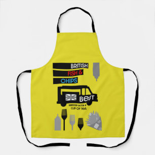 British Classic Fish And Chips Apron