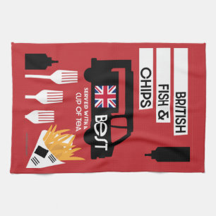 British Classic Fish And Chips   Kitchen Towel