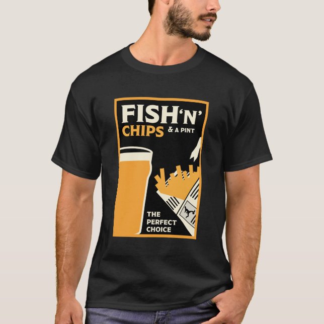 British Classic Fish And Chips       T-Shirt (Front)