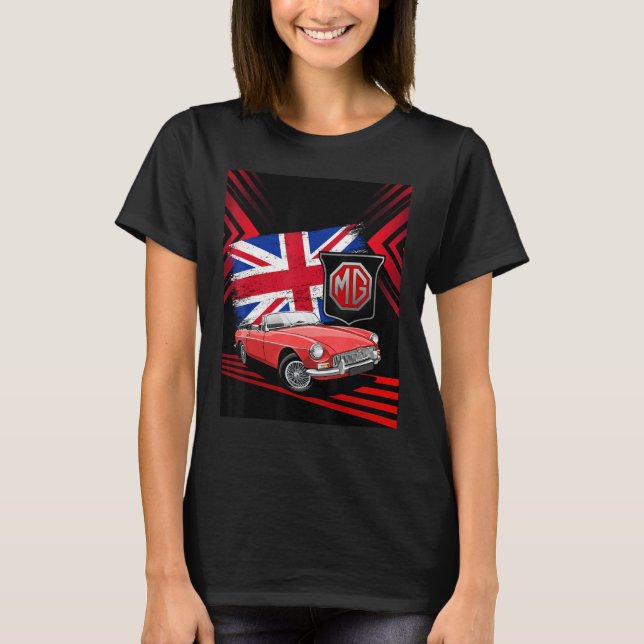 British Classic Sports Car - MG MGB Convertible T-Shirt (Front)