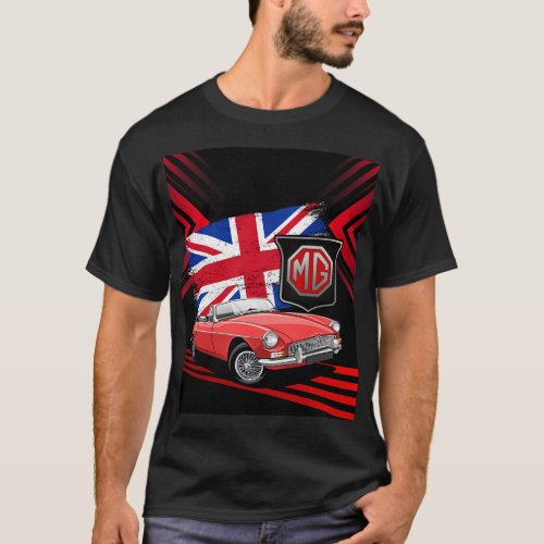 British Classic Sports Car _ MG MGB Convertible T_ T_Shirt