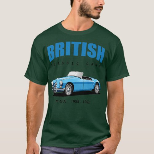 British Classic Sports Cars  MG MGA  T_Shirt