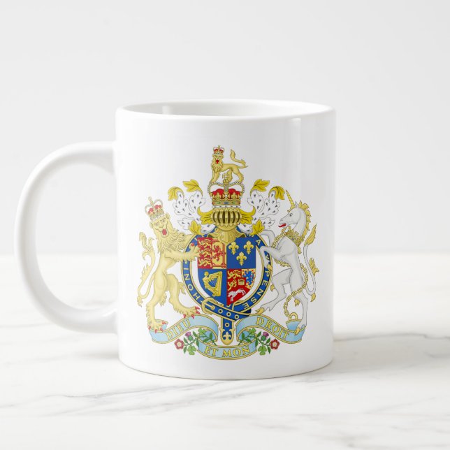 British Coat of Arms  Giant Coffee Mug (Left)