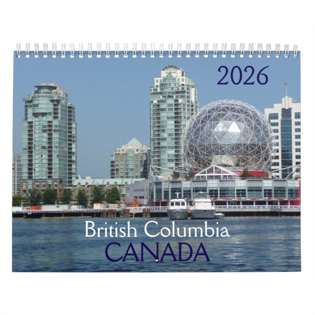 British Columbia  Canada 2026 Calendar (Cover)