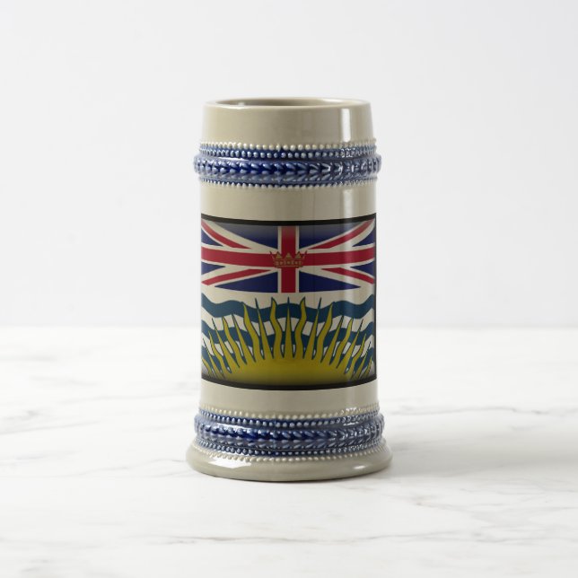 British Columbia (Canada) Flag Beer Stein (Center)