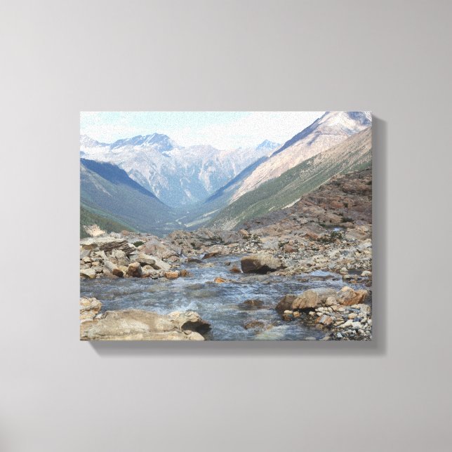British Columbia Canada Glacial Creek Canvas Print (Front)