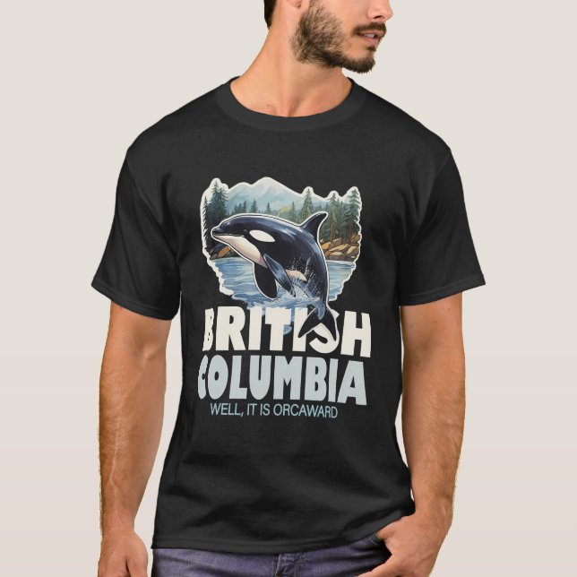 British Columbia Canada Orca Souvenir T-Shirt (Front)