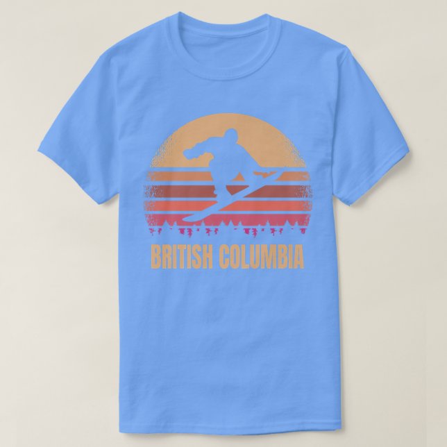 British Columbia Canada Snowboarding Outdoor Vinta T-Shirt (Design Front)