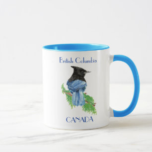 British Columbia Canada Stellar Jay, Bird, Nature Mug