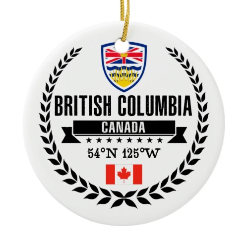 British Columbia Ceramic Ornament
