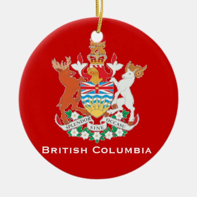 British Columbia* Christmas Ornament (Front)