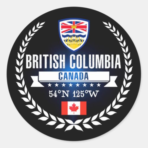 British Columbia Classic Round Sticker