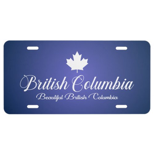 British Columbia decorative License Plate