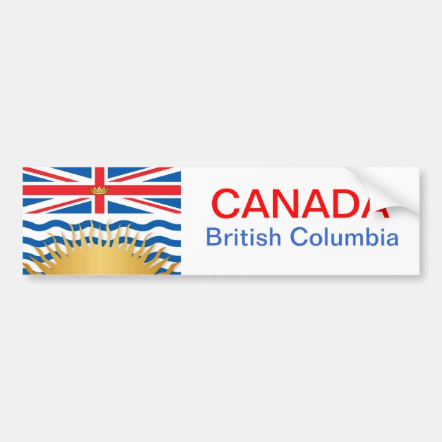 British Columbia flag Bumper Sticker (Front)