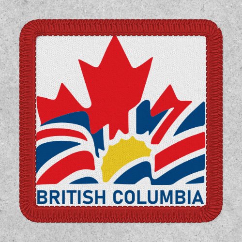 British Columbia Flag Canada Vintage Souvenirs Patch