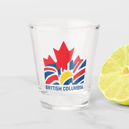 British Columbia Flag Canada Vintage Souvenirs Shot Glass