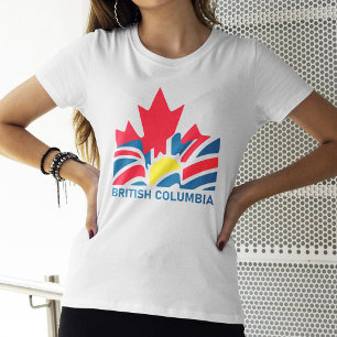 British Columbia Flag Canada Vintage Souvenirs T-Shirt