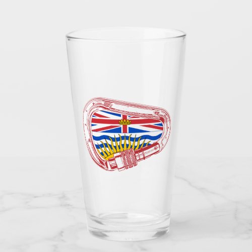 British Columbia Flag Climbing Carabiner Glass