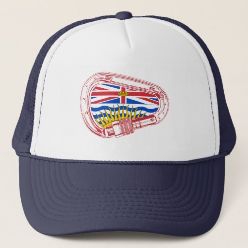 British Columbia Flag Climbing Carabiner Trucker Hat
