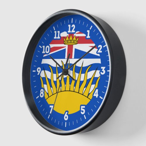 British Columbia Flag Graphic Dial Clock