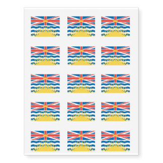 BRITISH COLUMBIA Flag Temporary Tattoos
