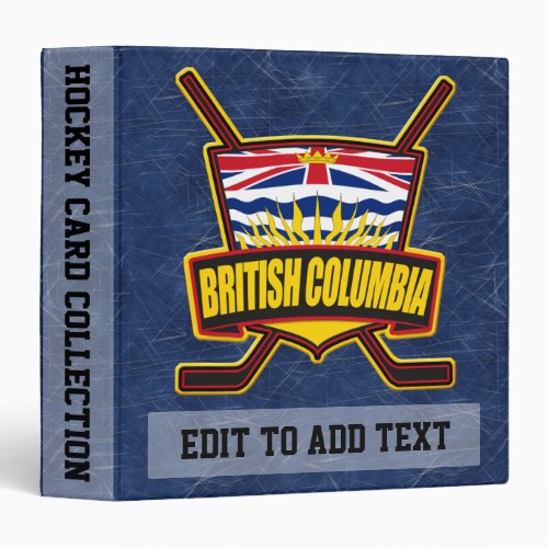 British Columbia Hockey Trading Card Album Binder