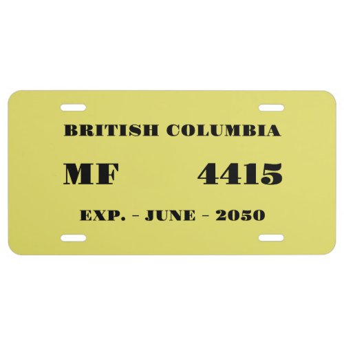  British Columbia Motive Fuel 4415 License Plate