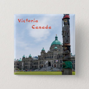 British Columbia Parliament - Victoria, Canada Button