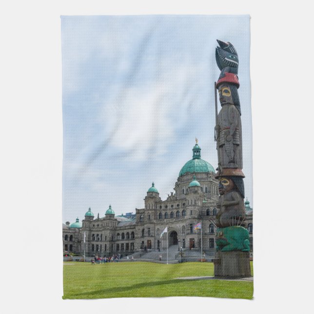 British Columbia Parliament - Victoria, Canada Kitchen Towel (Vertical)