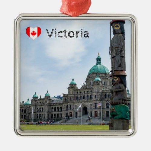 British Columbia Parliament _ Victoria Canada Metal Ornament