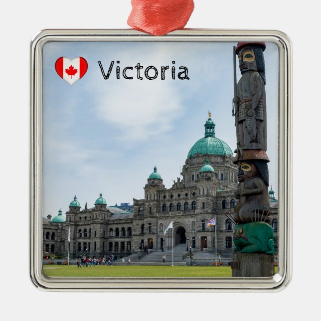British Columbia Parliament - Victoria, Canada Metal Ornament (Front)