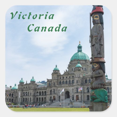 British Columbia Parliament _ Victoria Canada Square Sticker
