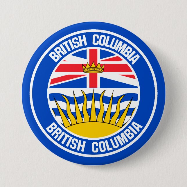 British Columbia Round Emblem Button (Front)