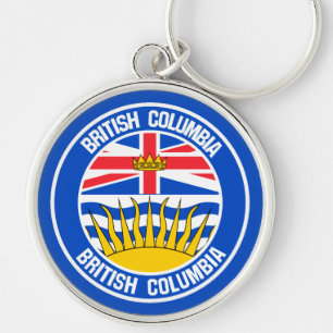 British Columbia Round Emblem Keychain