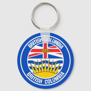 British Columbia Round Emblem Keychain