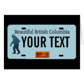 British Columbia Sasquatch License Plate (Front Horizontal)