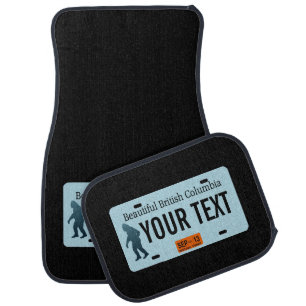 British Columbia Sasquatch License Plate Car Mat