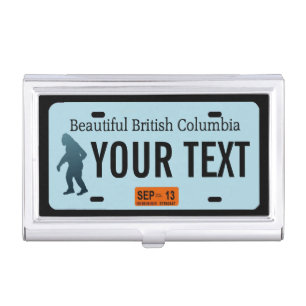 British Columbia Sasquatch License Plate Case For Business Cards