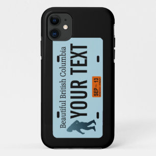 British Columbia Sasquatch License Plate iPhone 11 Case