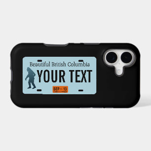 British Columbia Sasquatch License Plate iPhone 17 Case
