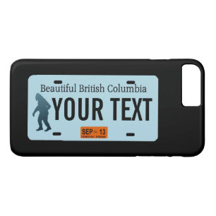 British Columbia Sasquatch License Plate iPhone 8 Plus/7 Plus Case