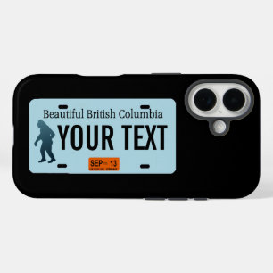 British Columbia Sasquatch License Plate iPhone 16 Case