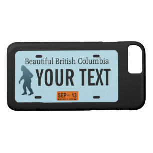 British Columbia Sasquatch License Plate iPhone 8/7 Case