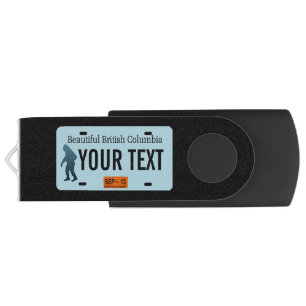 British Columbia Sasquatch License Plate Flash Drive