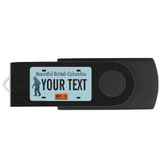 British Columbia Sasquatch License Plate Flash Drive